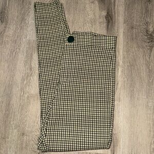 Zara Green & beige checkered pants